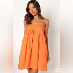 Petal & Pup Vibrant Orange Mini Dress